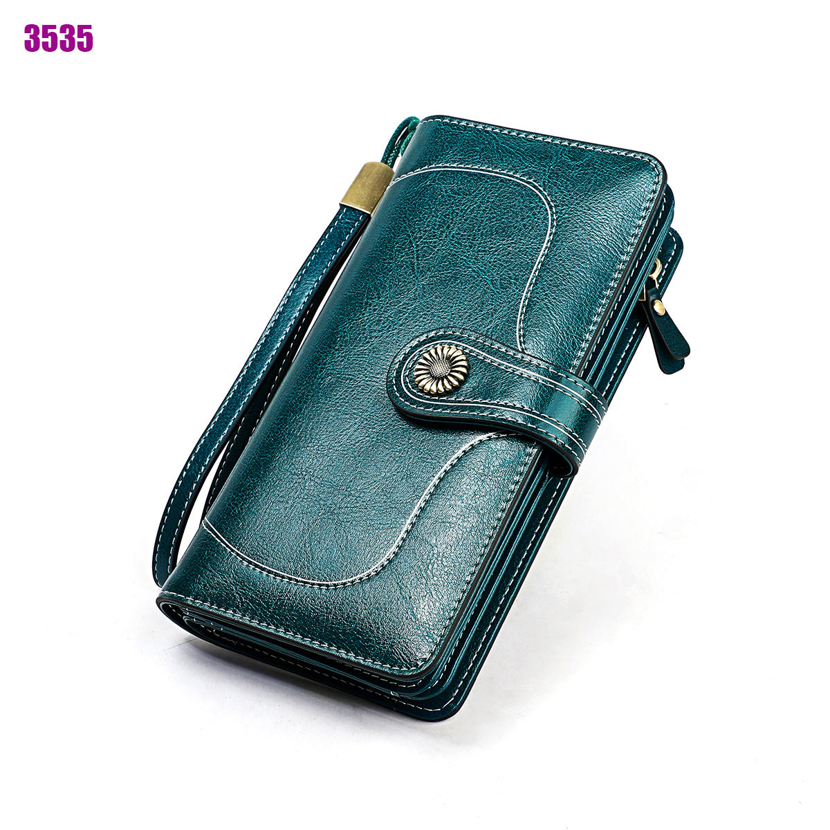 Women's Vintage Genuine Leather Long Cowhide Ladies Wallets