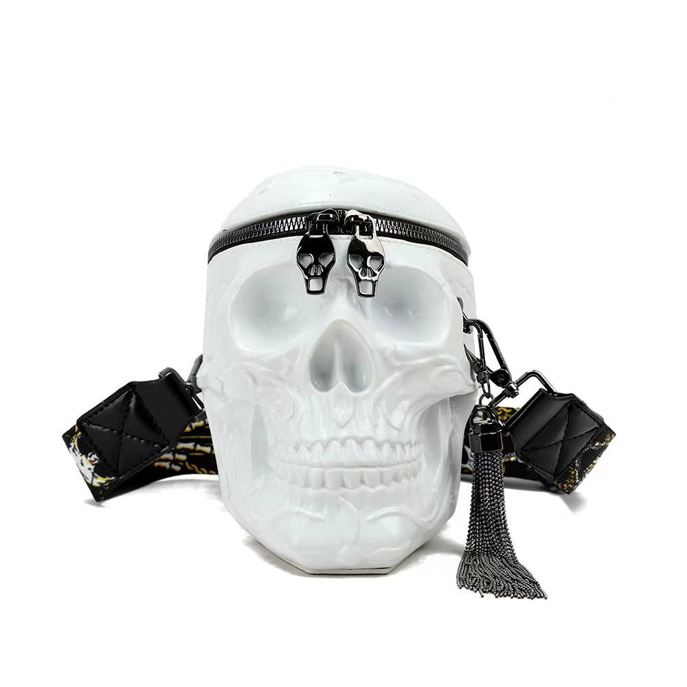 Women's Goth Skull Funny Halloween Style Tassel Shoulder Bags