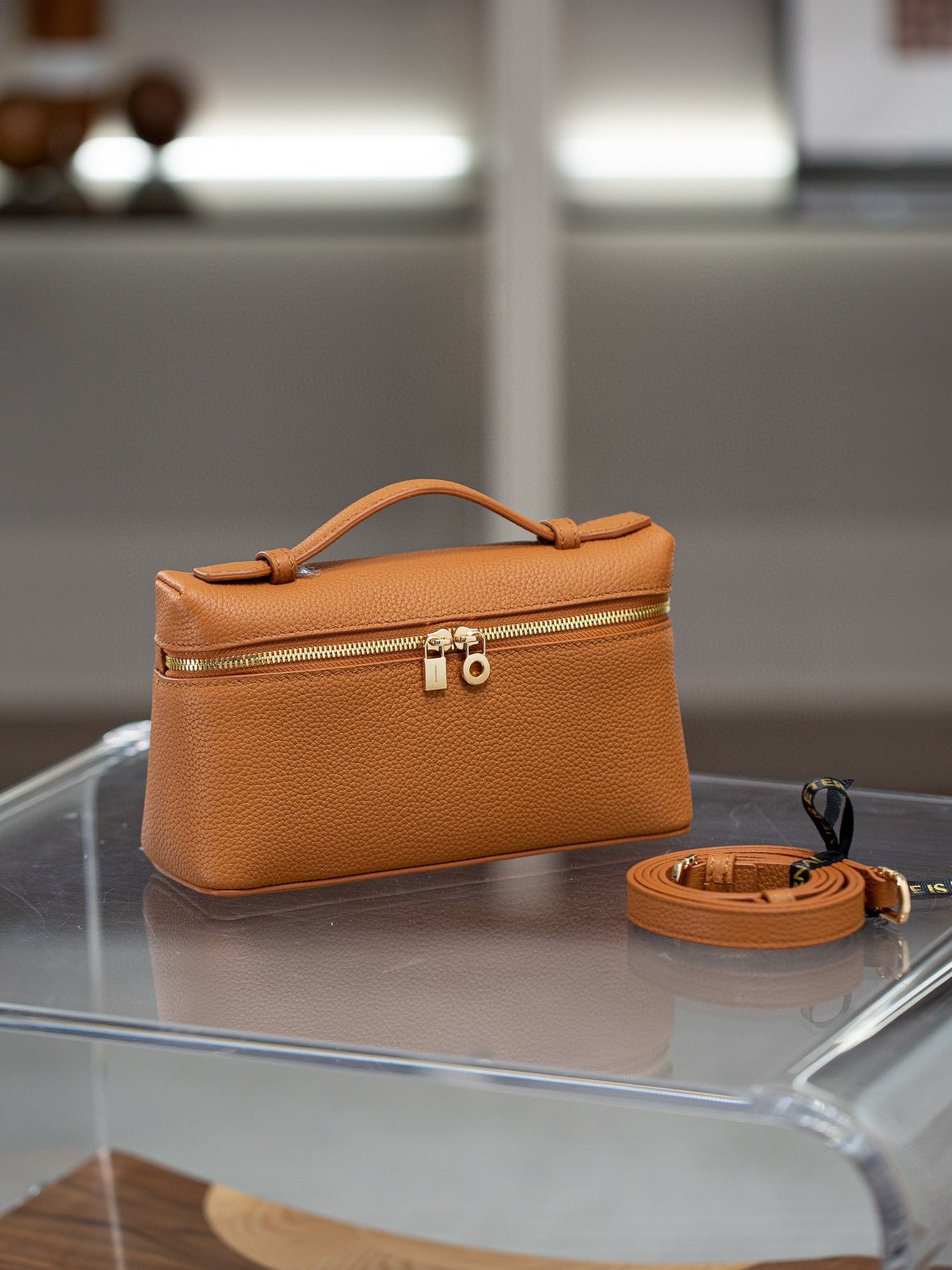 Women's High-grade First Layer Cowhide Lunch Box Bags