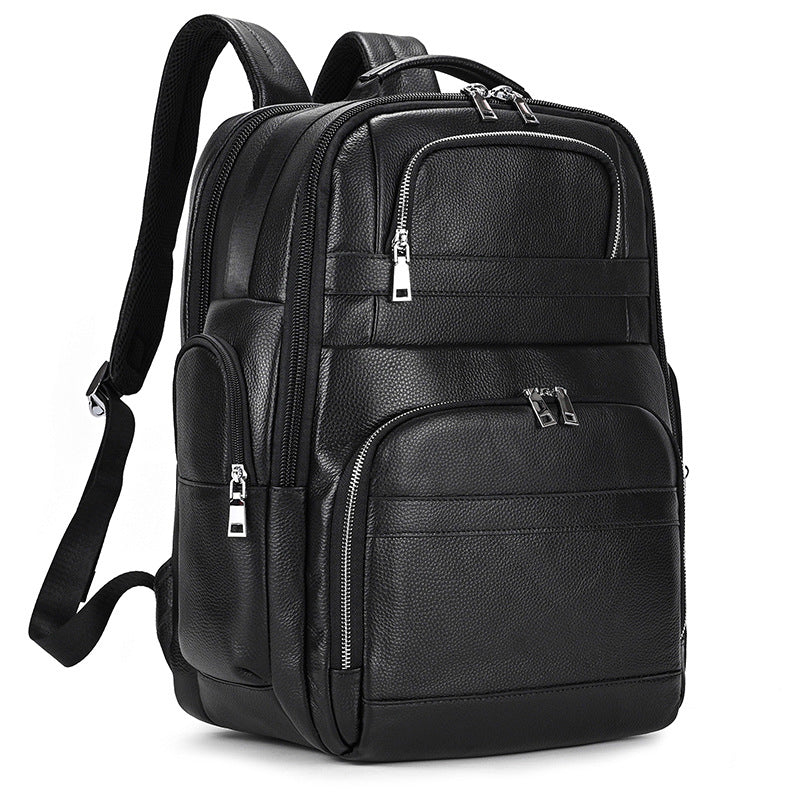 Men's Capacity Genuine Leather Retro Crazy Horse Shiralee Big Backpacks
