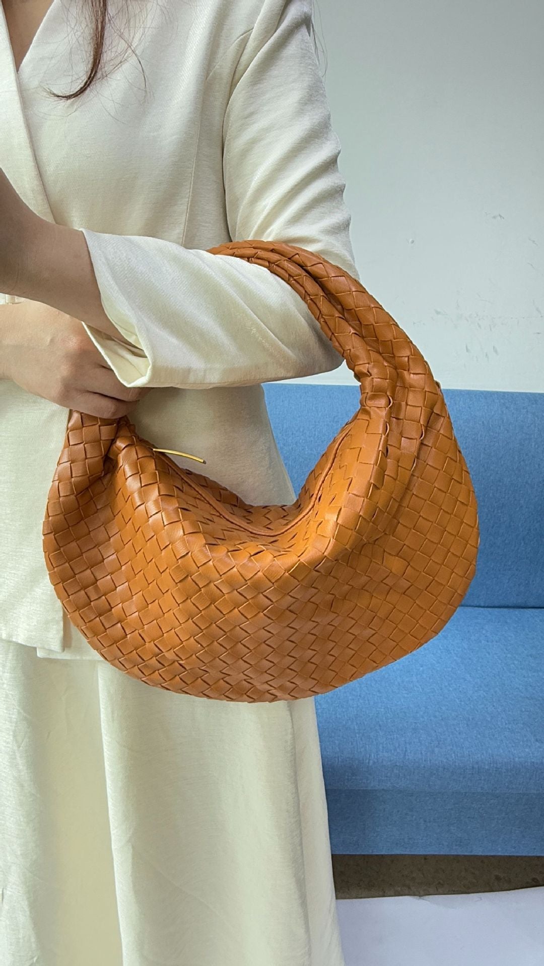 Women's Denim Woven Hand Holding One Underarm Handbags