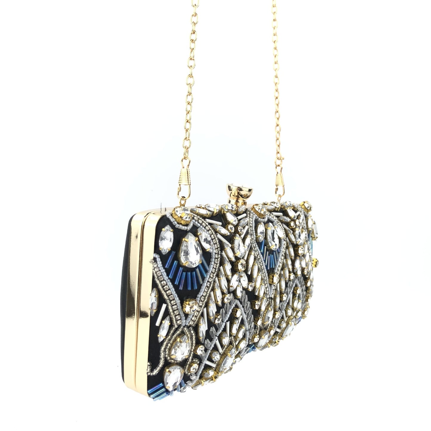 Pearl Embroidery Rhinestone Dress Banquet Clutch Evening Bags