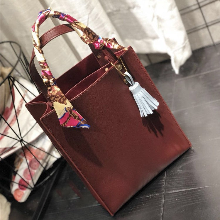 Trendy Macaron Color Simple Son Mother Handbags