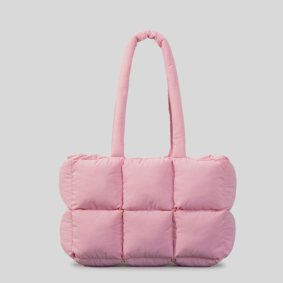 Women's Winter White Cloud Soft Puff Down Coat Handbags