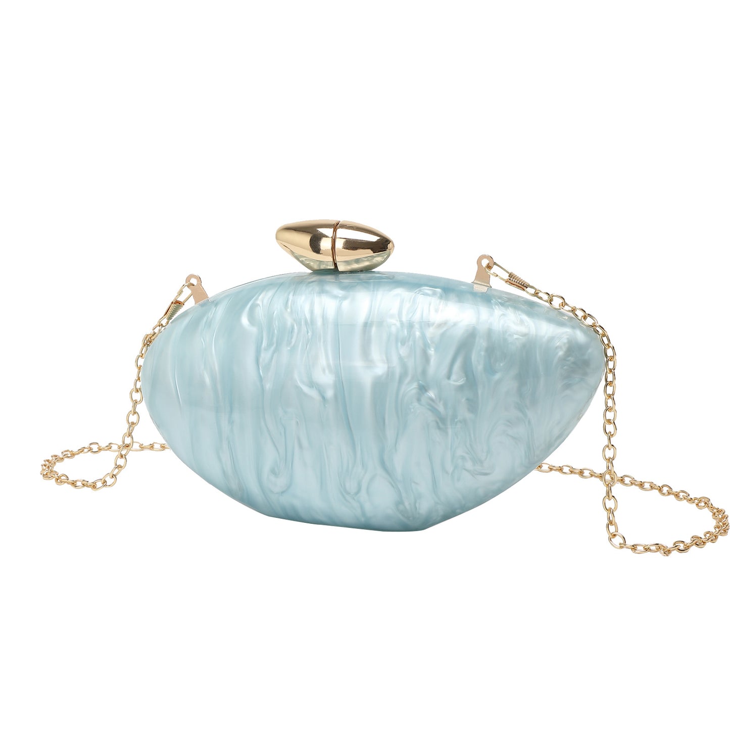 Women's Dinner Fashion Trend Acrylic Clutch Oval Handbags