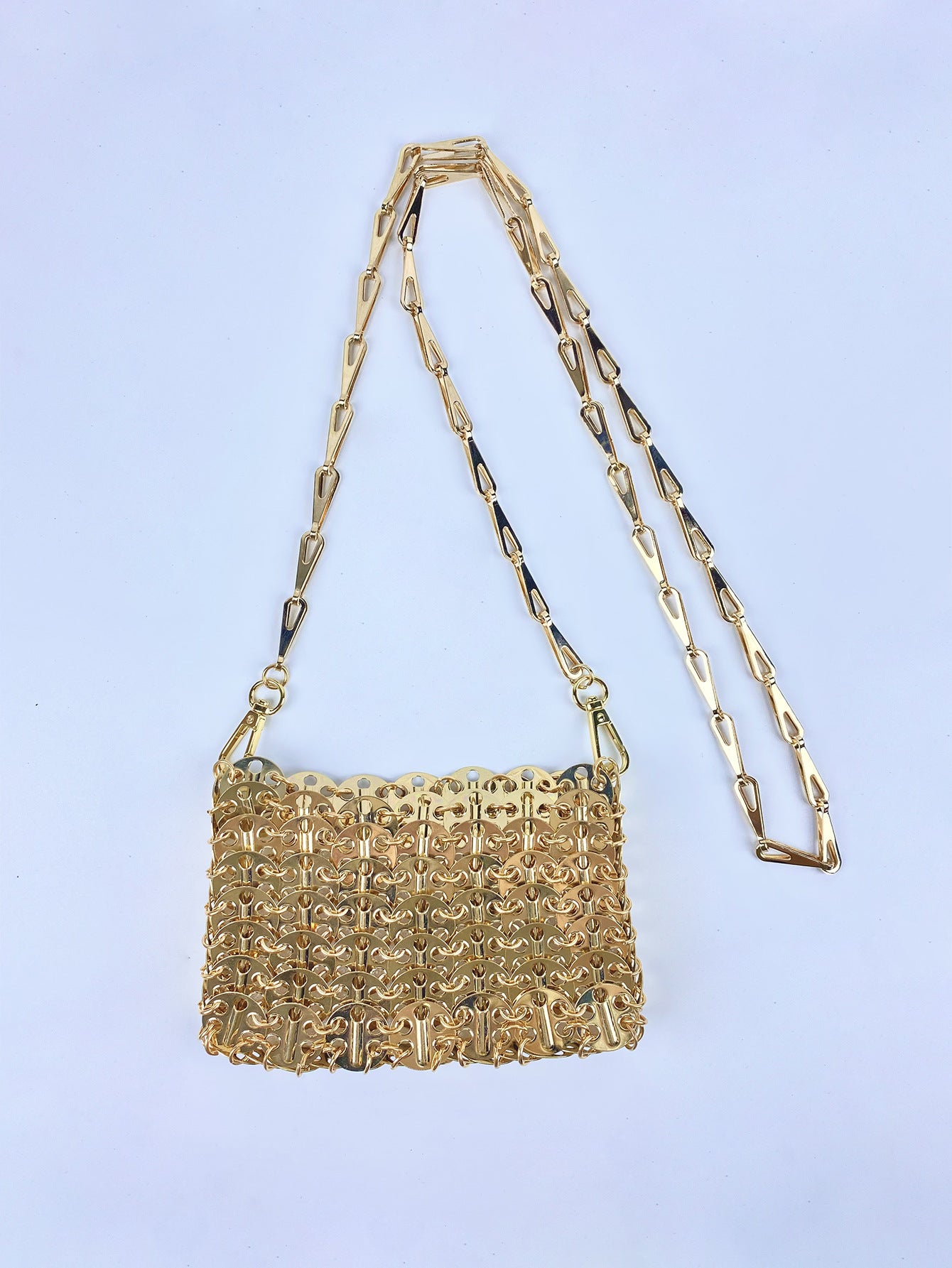 Unique Design Metal Sequins Chain Hand-woven Western Shoulder Bags