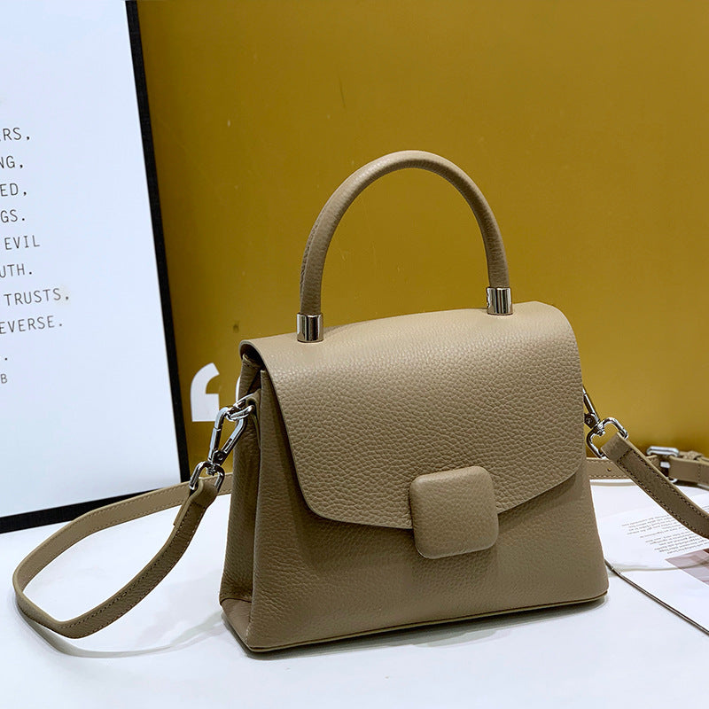 Women's Genuine Leather Graceful Portable Trendy High Shoulder Bags