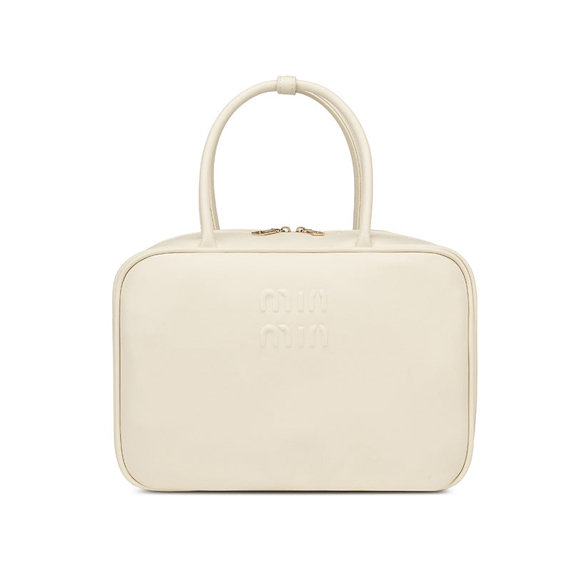 Women's Retro Large Capacity Bowling Boston Portable Handbags