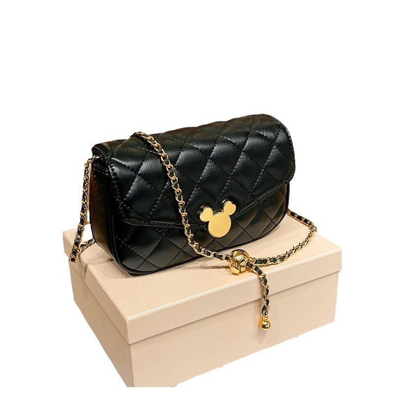 Women's Mini Golden Balls Chain Genuine Leather Crossbody Bags