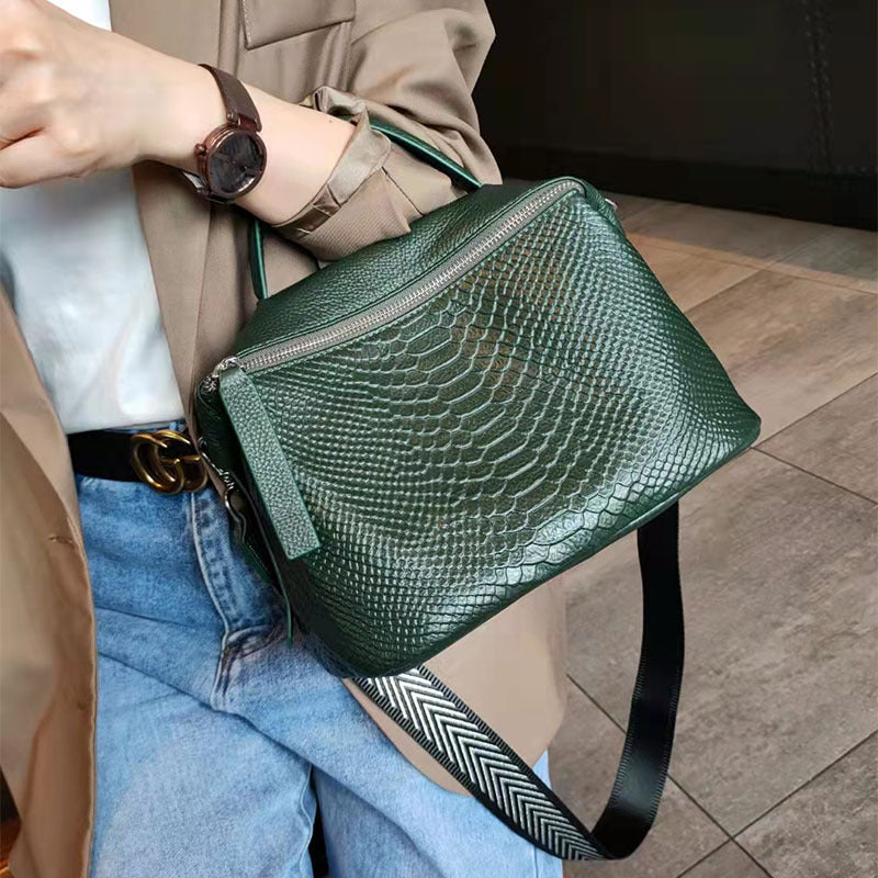 Women's Portable Versatile Soft Leather Large Capacity Shoulder Bags