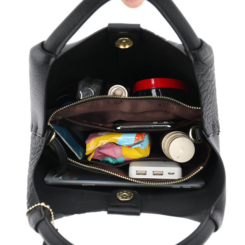 Women's Capacity Korean Style Fashion Mom Texture Handbags