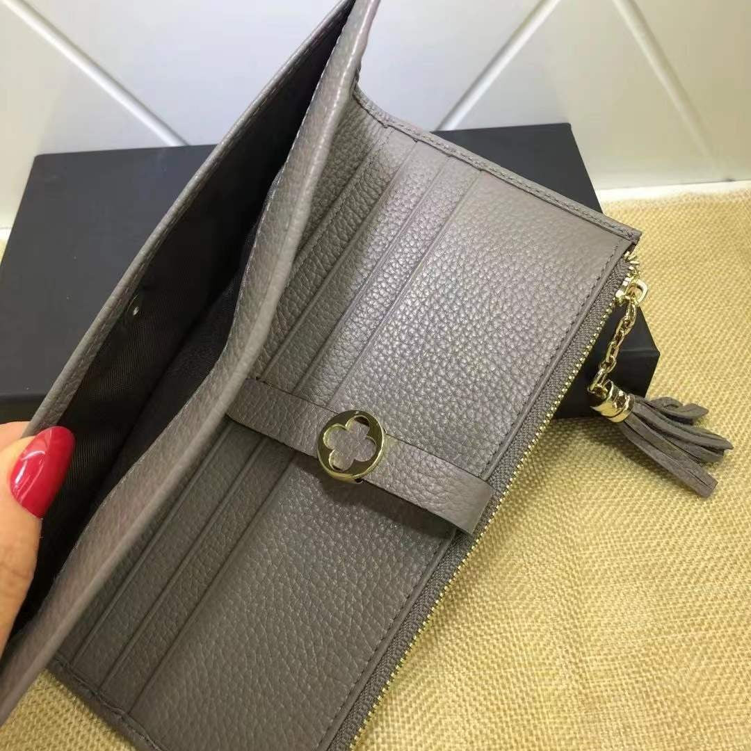 Women's Summer Thin Niche Design Long Cowhide Ladies Wallets