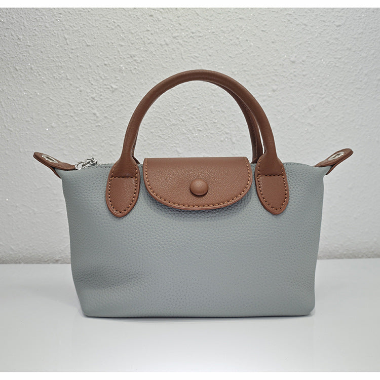 Women's Luxury Dumpling Genuine Leather First Layer Cowhide Large Handbags