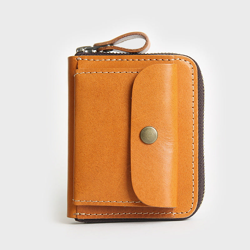 Men's Layer Cowhide Short Genuine Leather Inside Men's Wallets