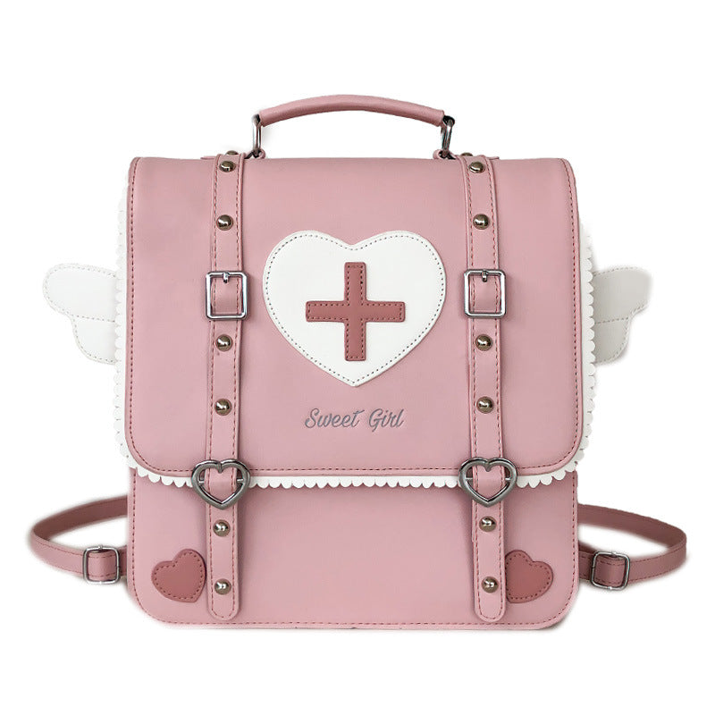 Preppy Style For Schools Anime Love Backpacks