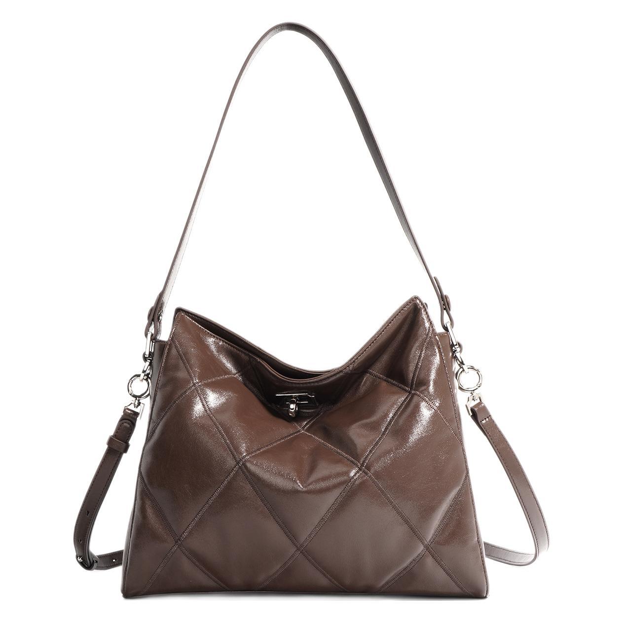 Women's Early Autumn First Layer Cowhide High-grade Large Shoulder Bags