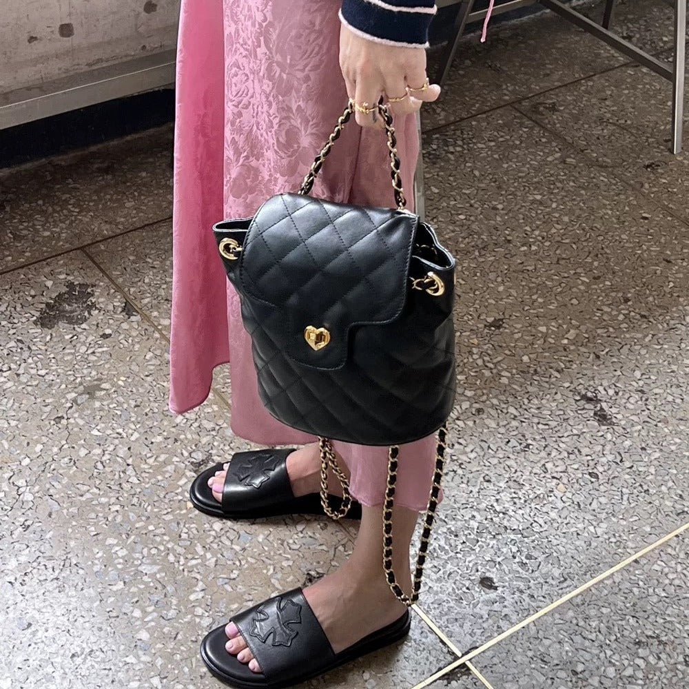 Women's Trendy New Glamorous Style Chain Backpacks