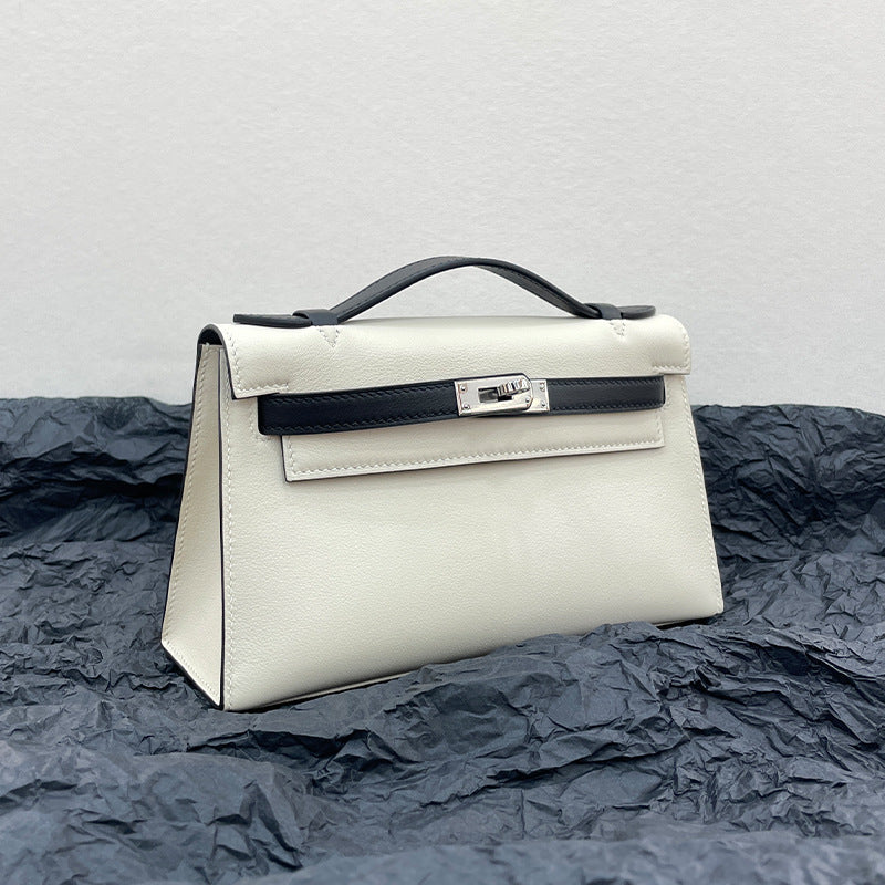 Handmade Wax Line Cowhide Mini Advanced Handbags