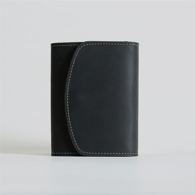Women's & Men's Retro First Layer Cowhide Short Genuine Purses