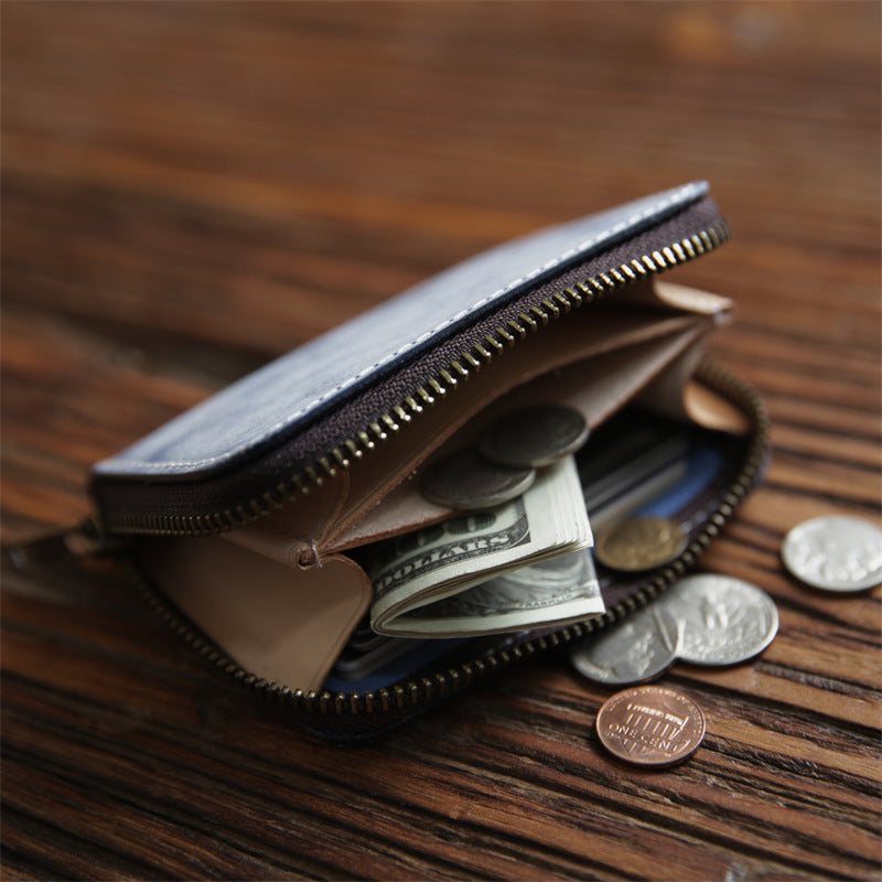 Men's Handmade Mist Wax First Layer Cowhide Men's Wallets