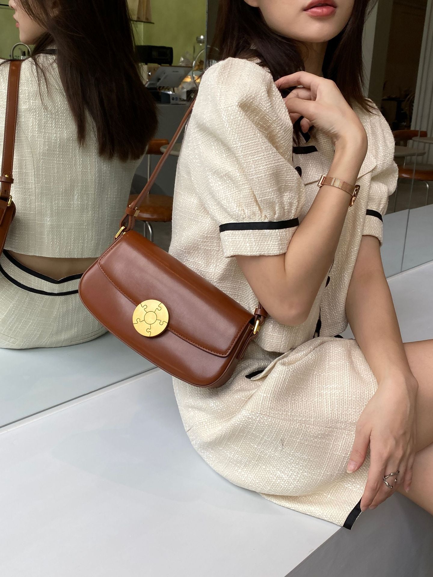 Women's High-grade Underarm Genuine Leather Summer Fashion Armpit Bags