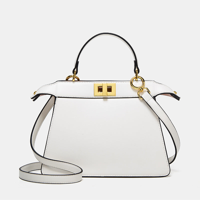 Women's Korean Fashionable Simple Solid Color Kelly Bags