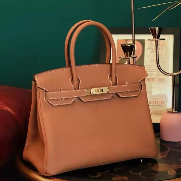 Women's First Layer Cowhide Genuine Leather Kelly Shoulder Bags