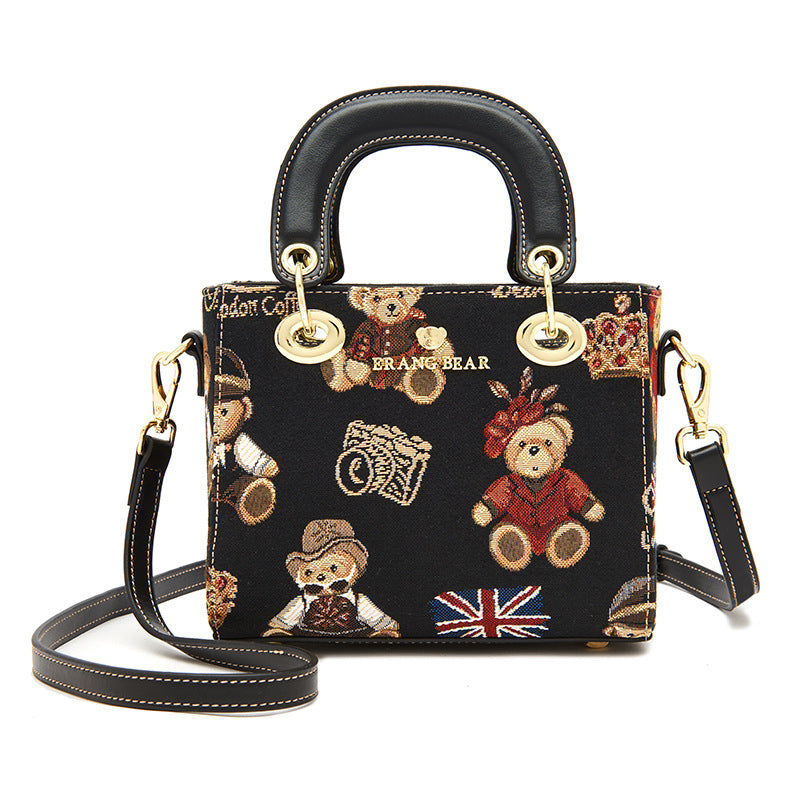 Women's Summer Bear Attachment Diana Cute Fashion Crossbody Bags