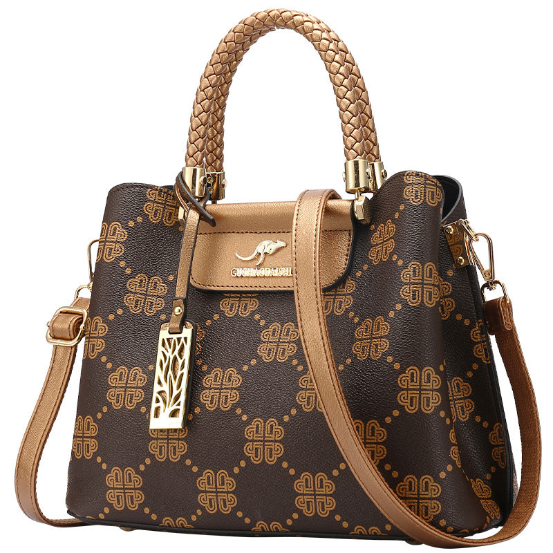Women's Niche Portable Wine Red Presbyopic Handbags