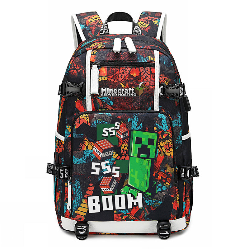 My World Surrounding The Game Printed Backpacks
