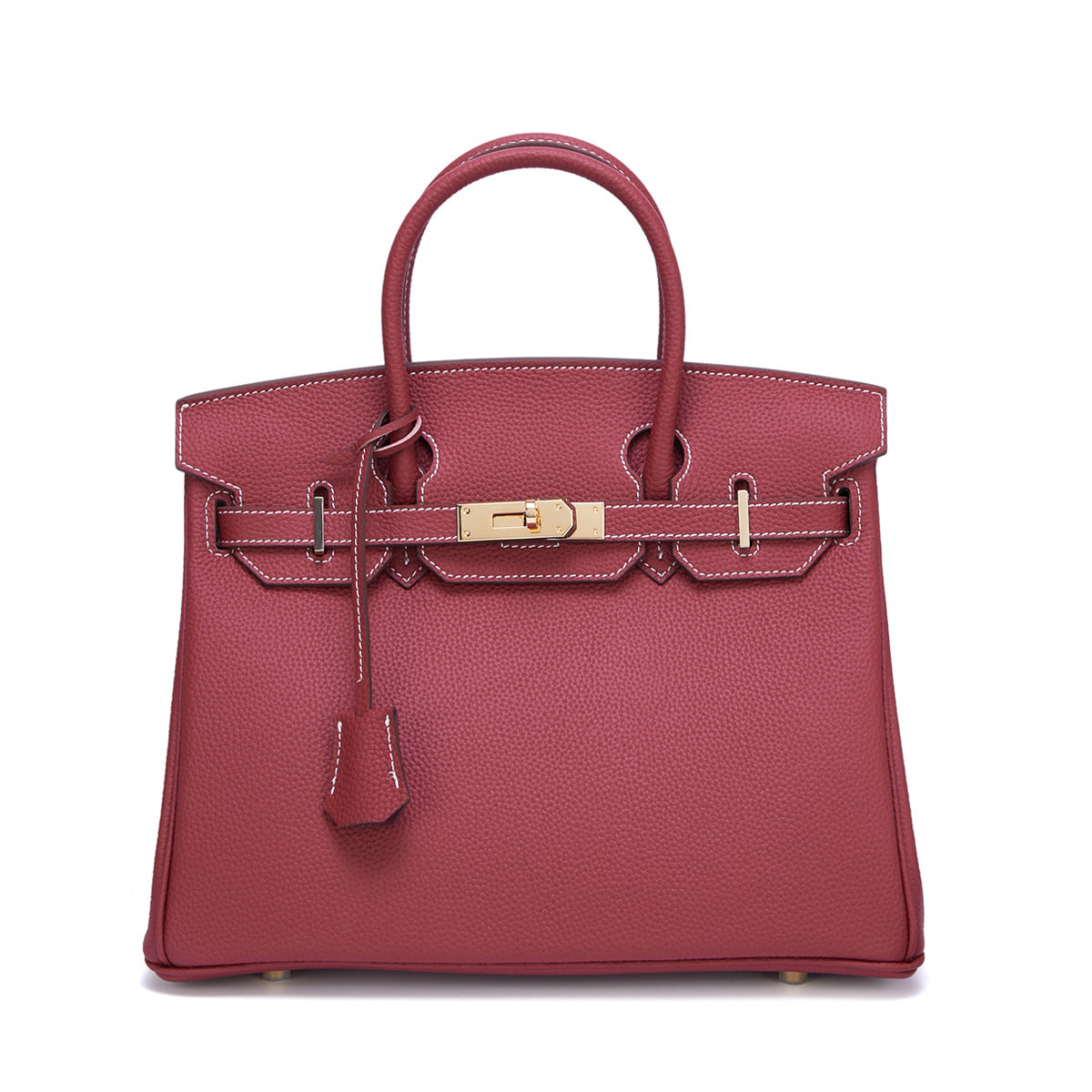 Women's Gold First Layer Cowhide Leather Large Handbags