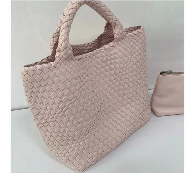 Korean Fashion Woven Mother Large Capacity Handbags