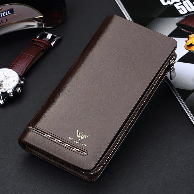 Men's Paul Long First Layer Cowhide Leather Men's Wallets