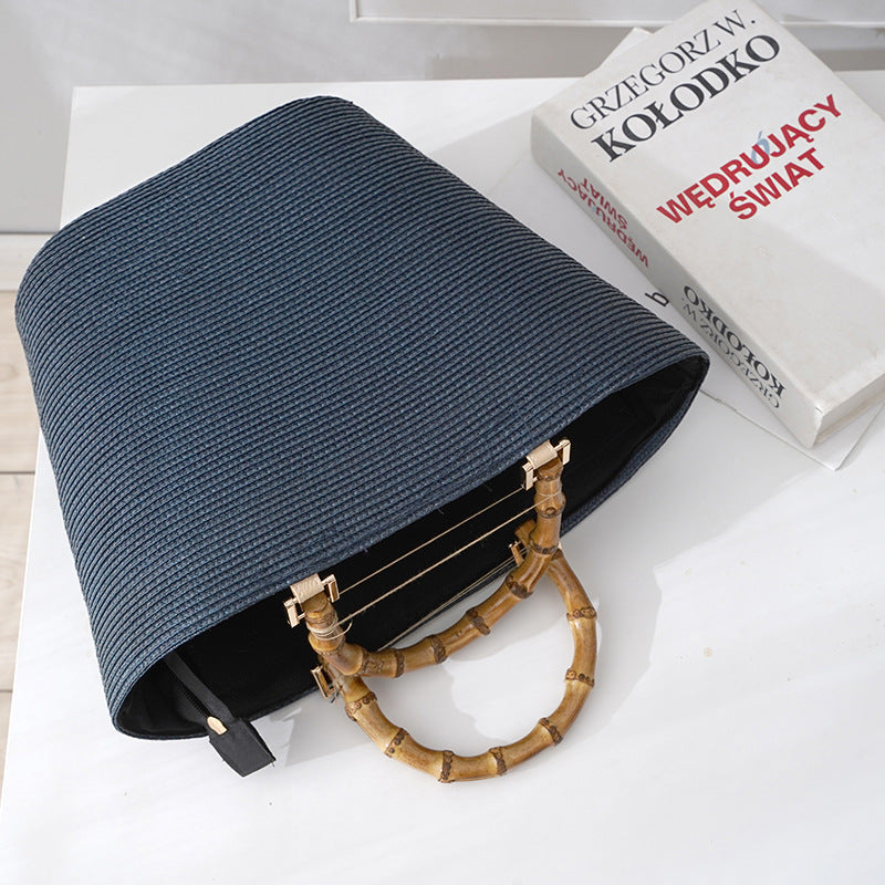 Straw Bamboo Grass Woven Large Capacity Handbags