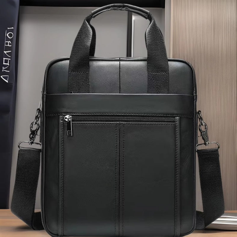 Men's Genuine Leather Handmade First Layer Cowhide Men's Handbags