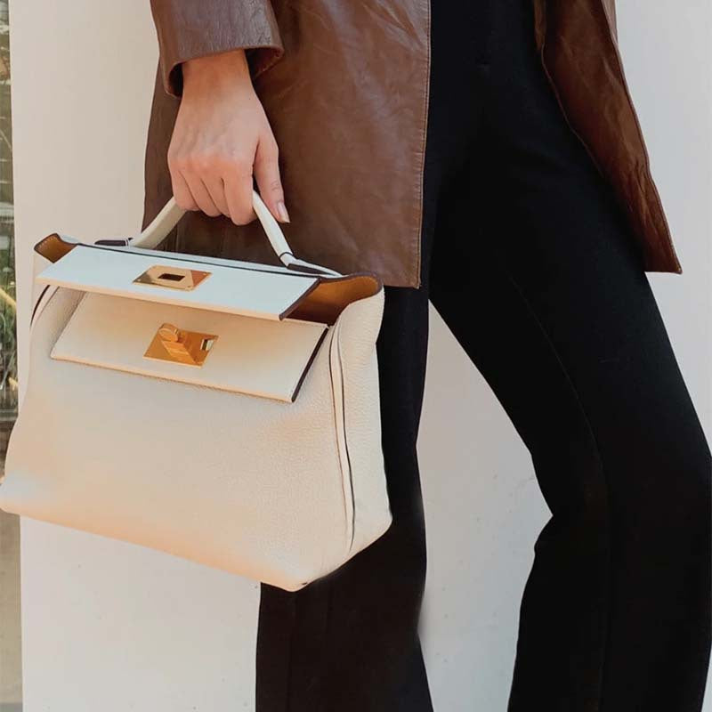 Women's Kelly Layer Cowhide Dumpling Wings Style Crossbody Bags