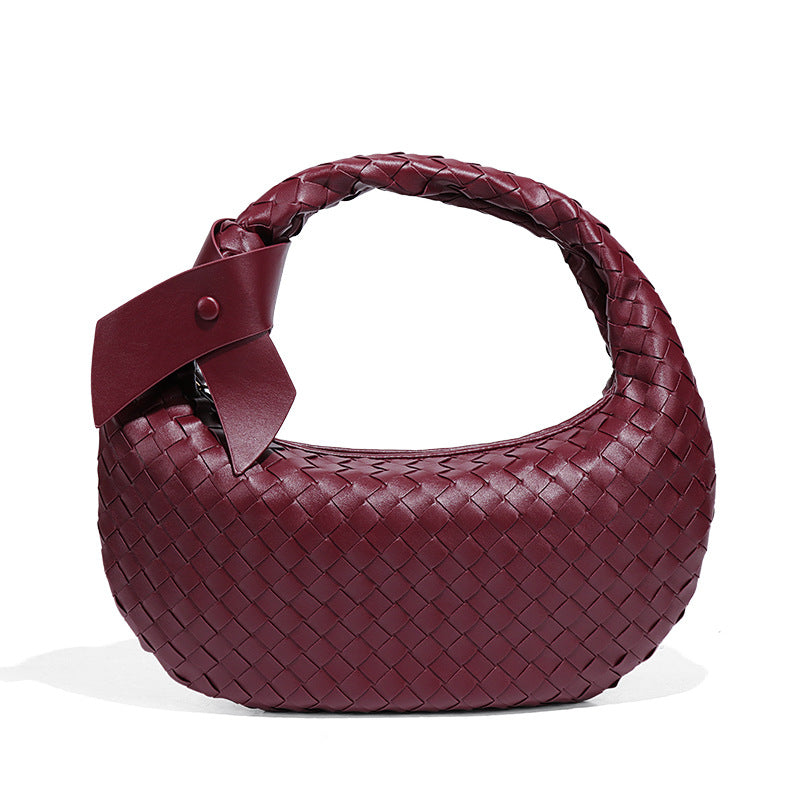 Women's Woven Fashion Knotted Round Large Capacity Handbags