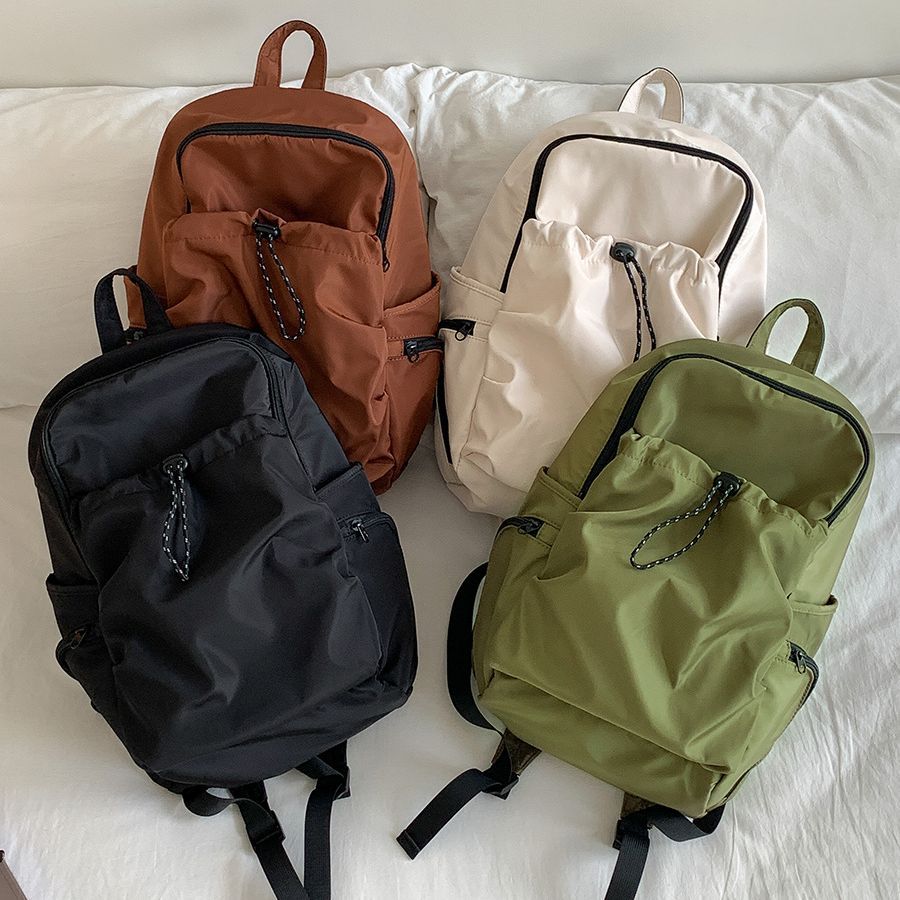 Women's Waterproof Nylon Simple College Leisure Style Backpacks