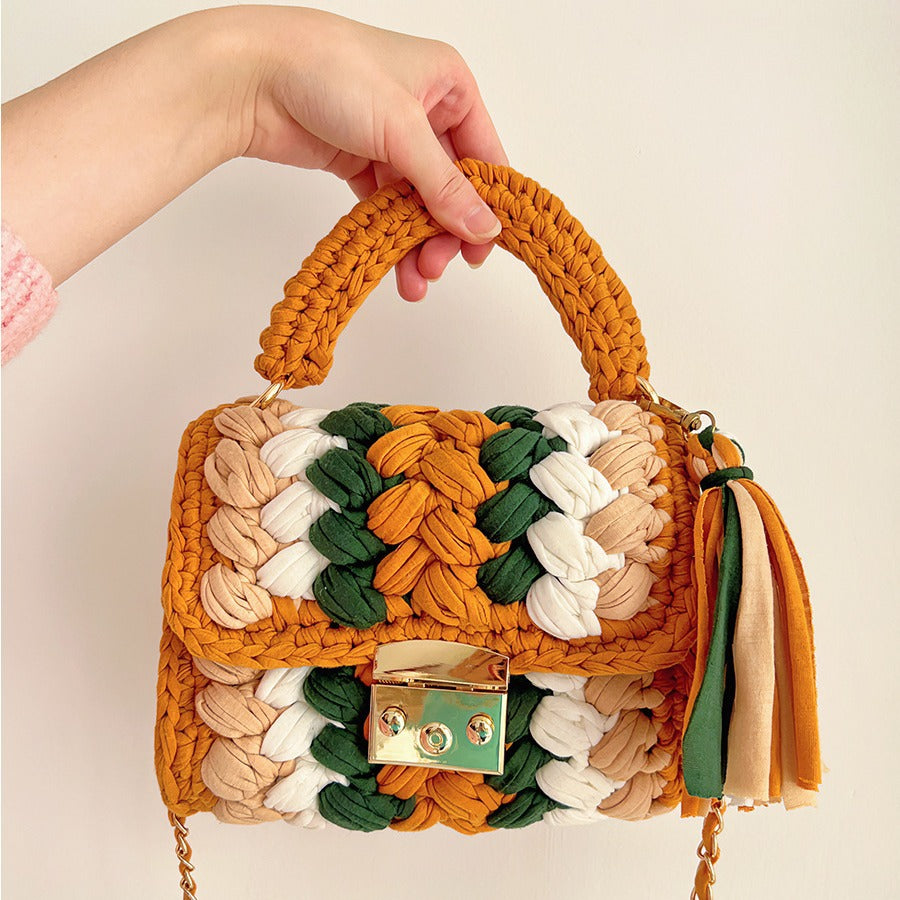 Women's Creative Hand-woven Hook Knitted Tassel Crossbody Bags