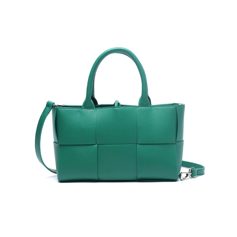 Song Authentic Leather Weave Shopping Hand Handbags