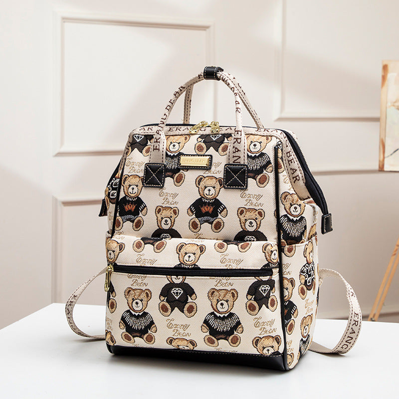 Women's & Men's & Bear Attachment Fashion Large Capacity Backpacks
