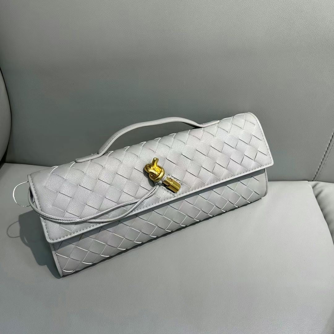 Woven Dinner Cowhide High-grade Horizontal Elegant Shoulder Bags