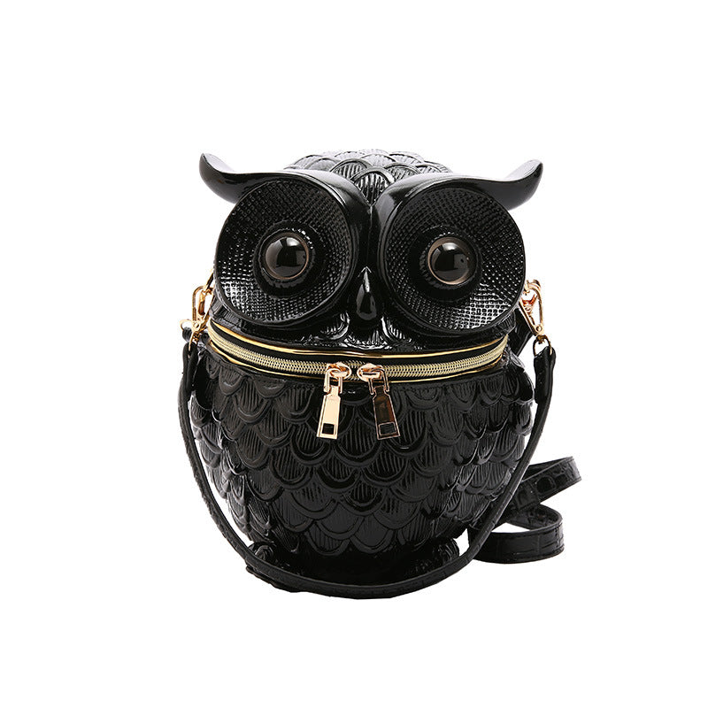 Textured Niche Female Personalized Owl Shape Shoulder Bags