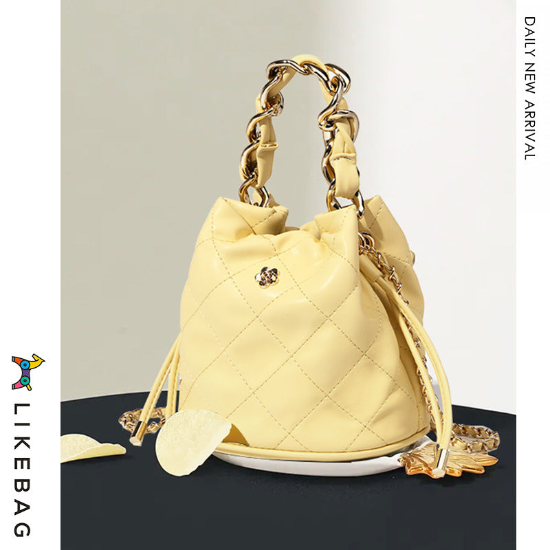 Women's Classic Style Camellia Advanced Portable Rhombus Crossbody Bags