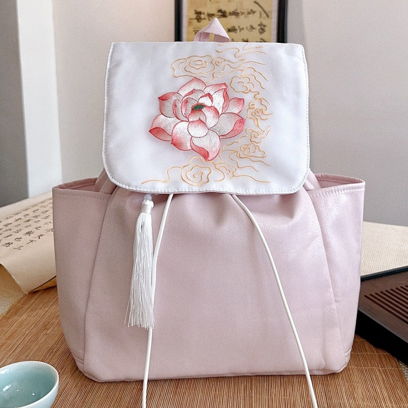 Han Chinese Clothing Embroidered Ancient Style Backpacks