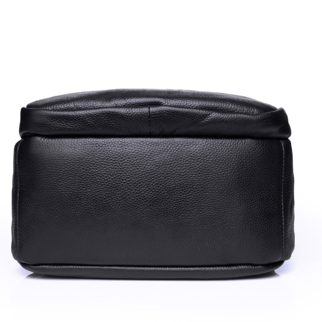 Men's Business Korean Fashion Leather Computer Large Backpacks