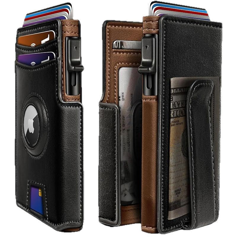 Men's Magnetic Flip Contrast Color Large Capacity Men's Wallets