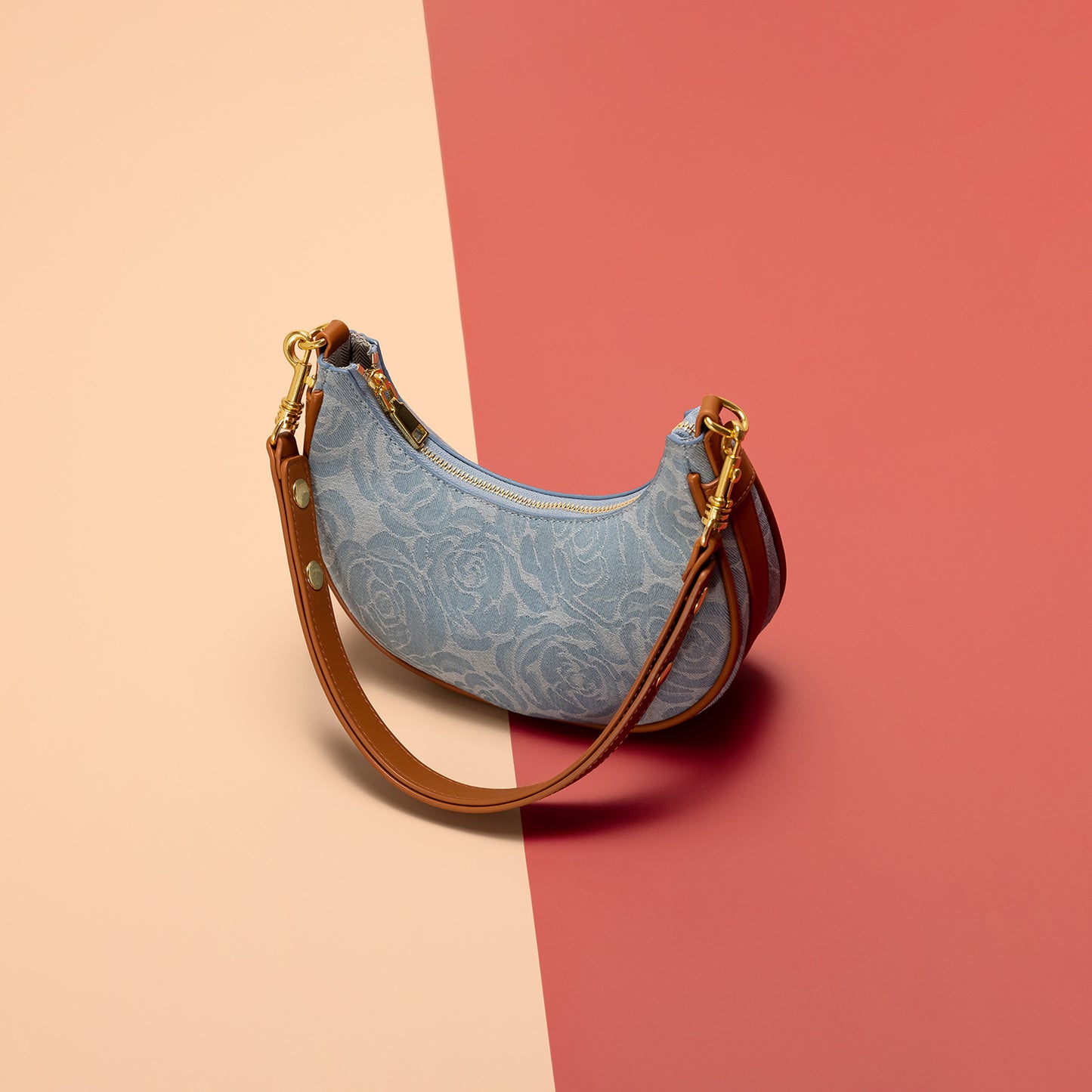 Women's Charming Fashion Commuter Denim Baguette Armpit Bags