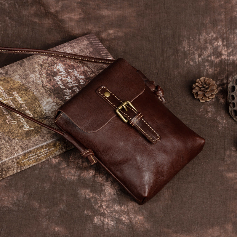 Women's Ancient Hipster Genuine Leather Retro Artistic Crossbody Bags
