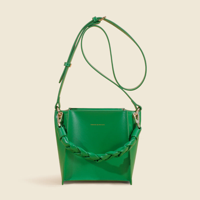 Women's Advanced Feeling Tong Genuine Leather Texture Crossbody Bags